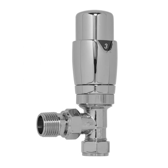 Image of Essential Thermostatic Angled Radiator Valve