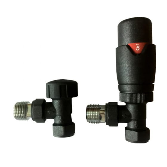 Image of Essential Thermostatic Angled Radiator Valve