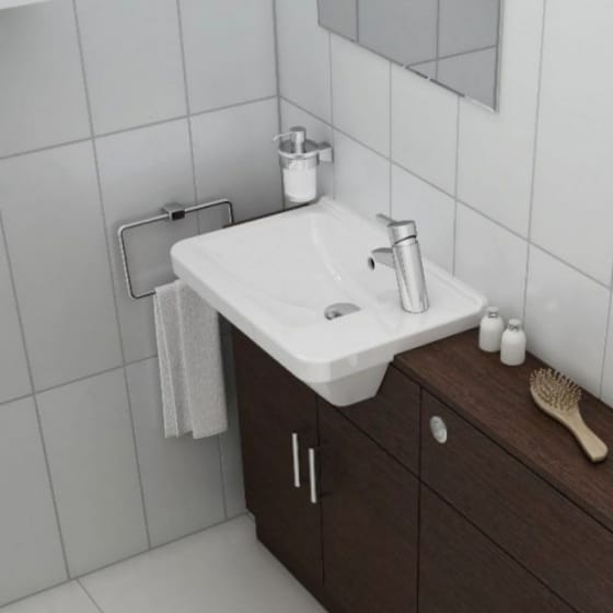Image of VitrA S50 Compact Semi Recessed Basin