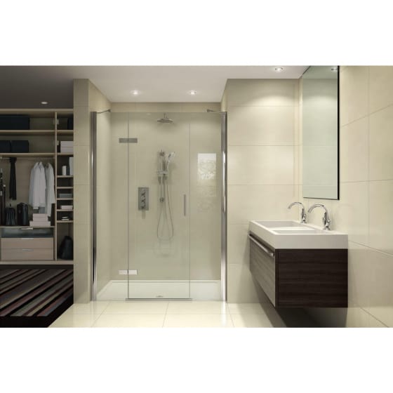 Image of Aqata Spectra Hinged Shower Door with 2 In-line Panels