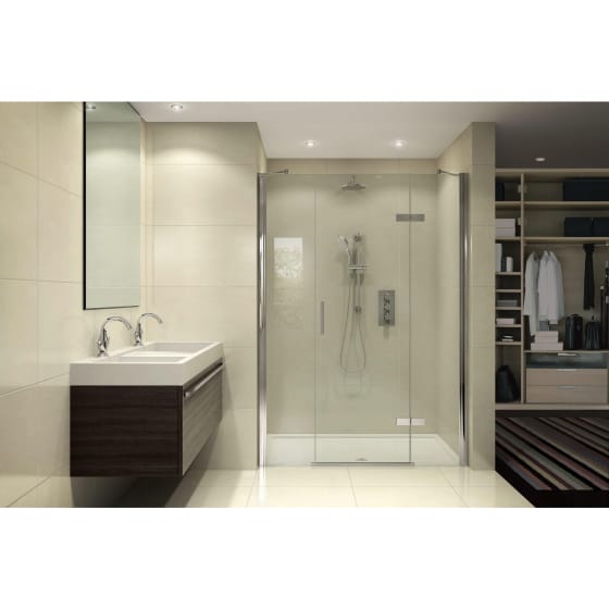 Image of Aqata Spectra Hinged Shower Door with 2 In-line Panels
