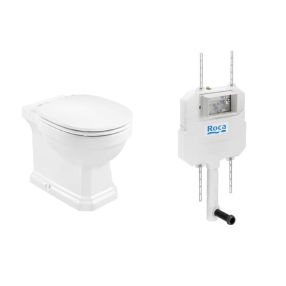 Image of Roca Carmen Back To Wall Rimless Toilet