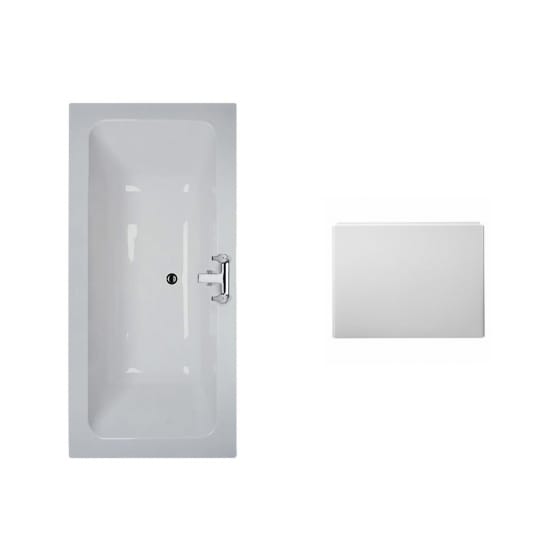 Image of Ideal Standard Tempo Cube Idealform Plus Double Ended Bath