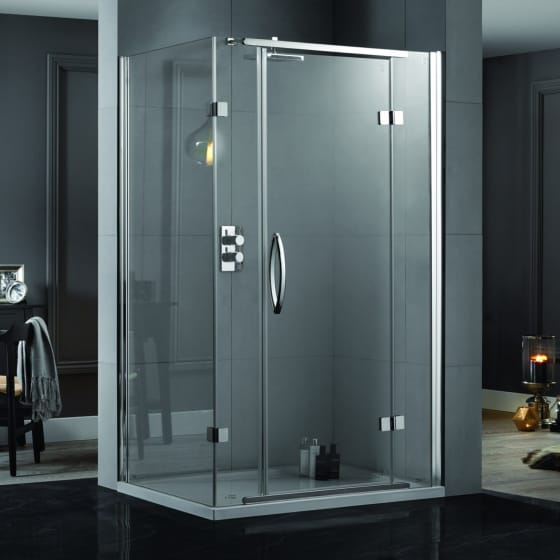 Image of Aquadart Inline 2 Sided Hinged Shower Enclosure