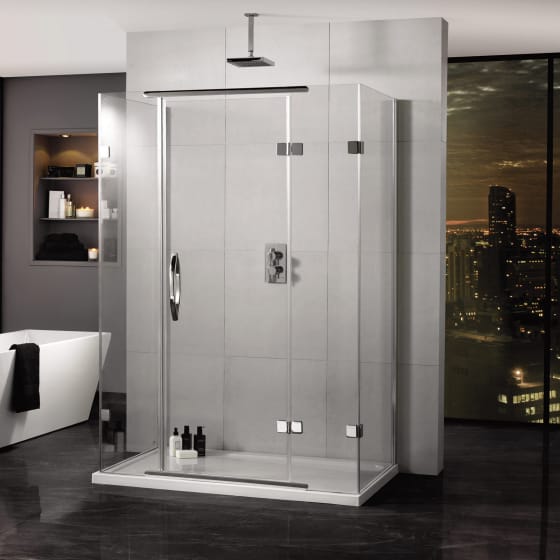 Image of Aquadart Inline 3 Sided Hinge Shower Enclosure