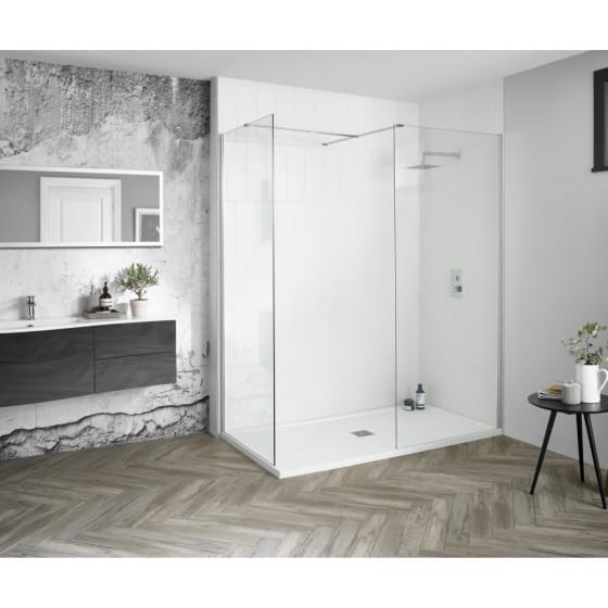 Image of Aquadart Wetroom 8 Clear & Chrome With Profile Pack