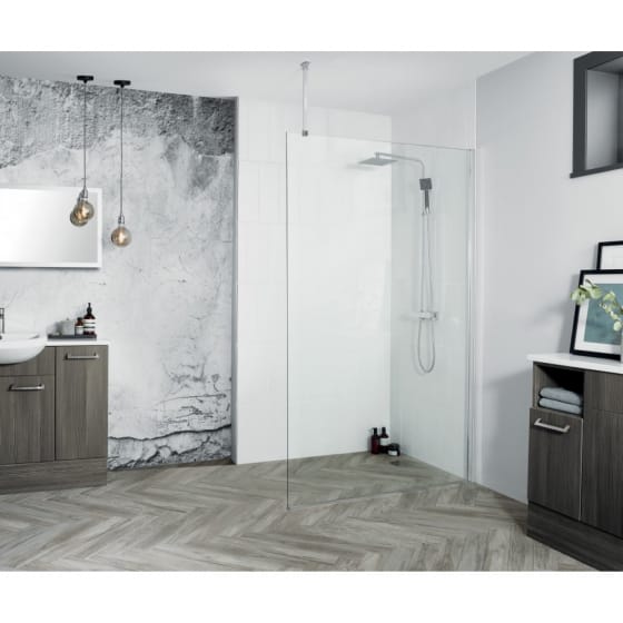 Image of Aquadart Wetroom 8 Clear & Chrome With Profile Pack