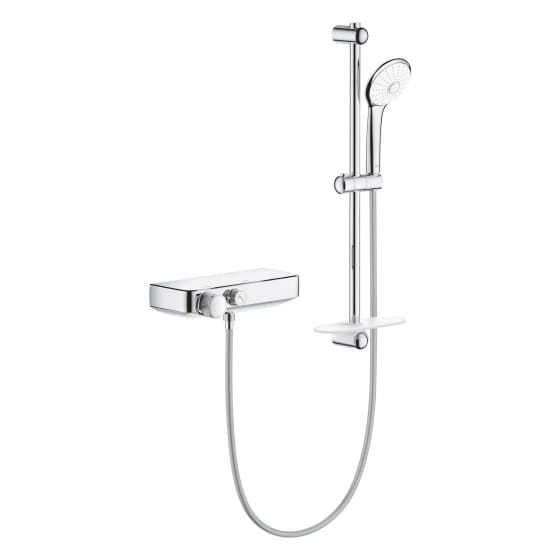 Image of Grohe Grohtherm SmartControl Exposed Thermostatic Valve & Shower Rail Kit