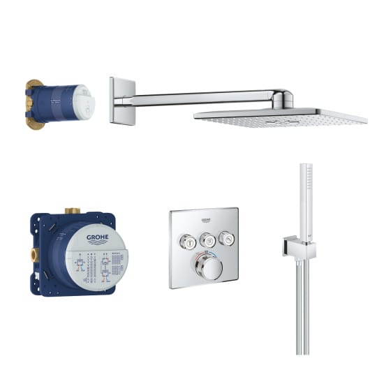 Image of Grohe Grohtherm SmartControl Thermostatic Perfect Shower Set With Rain-Shower SmartActive