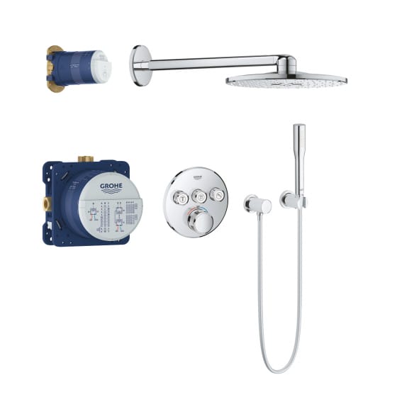 Image of Grohe Grohtherm SmartControl Thermostatic Perfect Shower Set With Rain-Shower SmartActive