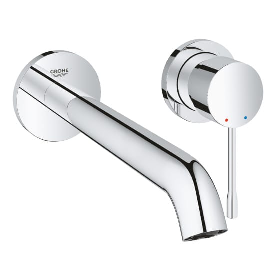Image of Grohe Essence Wall Mounted 2-Hole Basin Mixer Tap