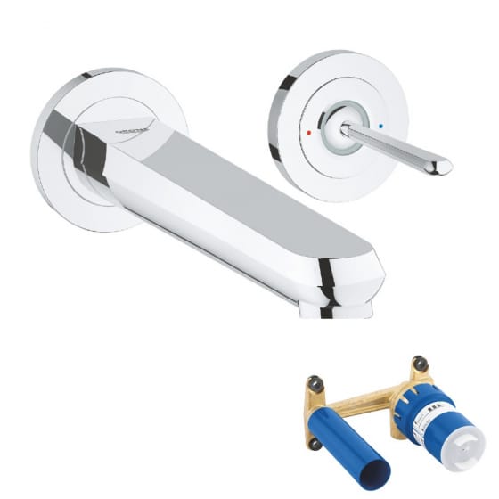 Image of Grohe Eurodisc Joy Wall Mounted 2-Hole Basin Mixer Tap