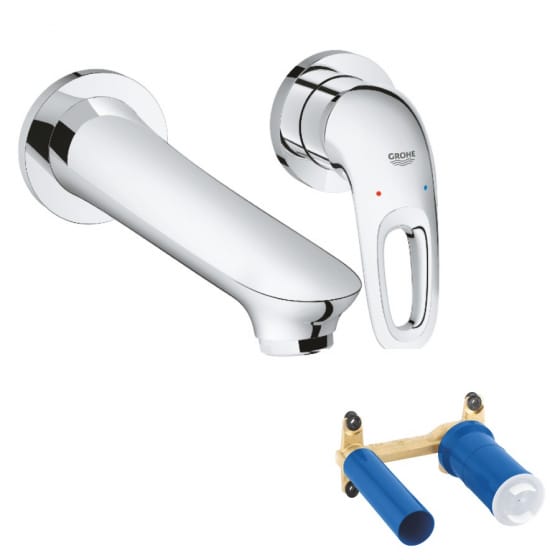 Image of Grohe Eurostyle Wall Mounted 2-Hole Basin Mixer Tap