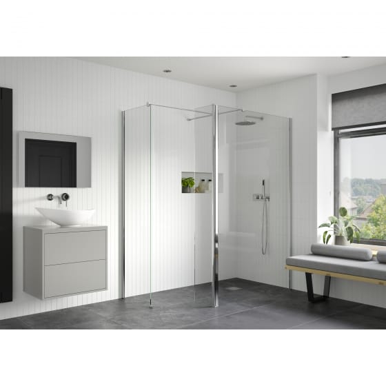 Image of Reflexion Iconix Wetroom Panel with Return Panel