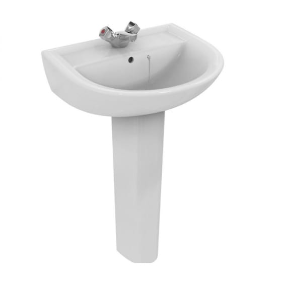 Image of Armitage Shanks Sandringham 21 Pedestal Basin with Chainstay Hole