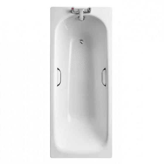 Image of Armitage Shanks Sandringham Steel Bath with Grips & Antislip 130L