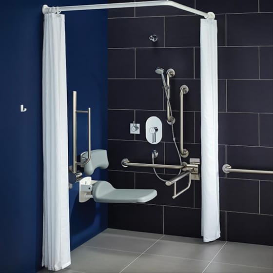 Image of Armitage Shanks Contour 21 Doc M Shower Pack with Rails