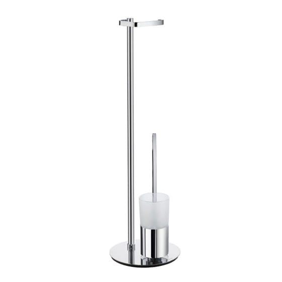 Image of Smedbo Outline Toilet Roll Holder & Toilet Brush