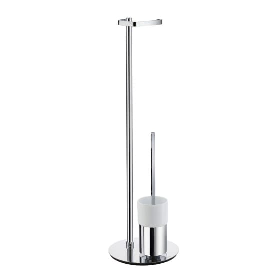 Image of Smedbo Outline Toilet Roll Holder & Toilet Brush