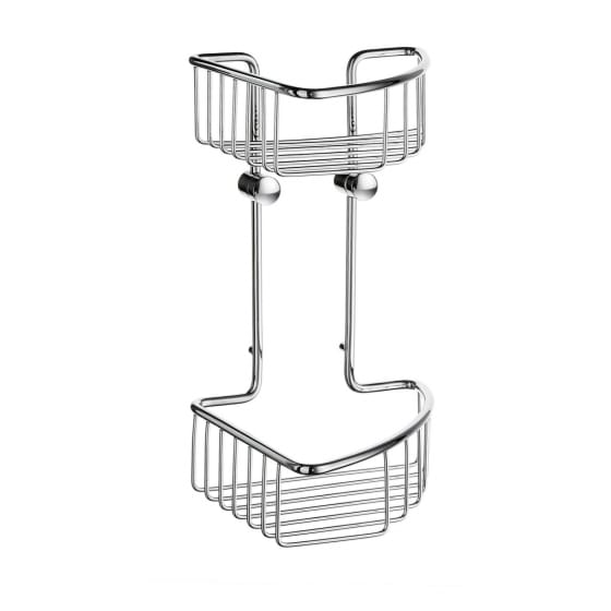 Image of Smedbo Sideline Basic Double Corner Shower Basket