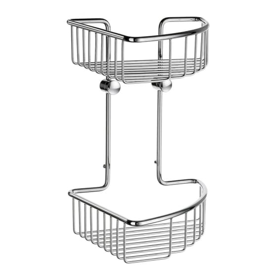 Image of Smedbo Sideline Basic Double Corner Shower Basket