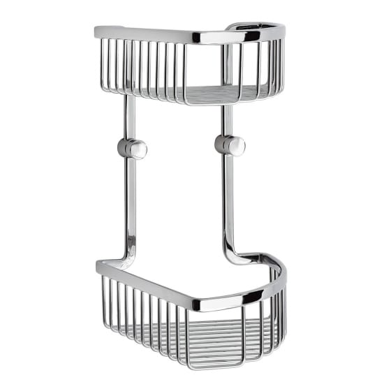 Image of Smedbo Sideline Design Double Corner Shower Basket