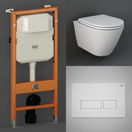 Image of RAK Feeling Rimless Wall Hung Toilet Set