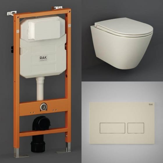 Image of RAK Feeling Rimless Wall Hung Toilet Set