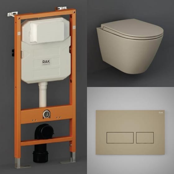 Image of RAK Feeling Rimless Wall Hung Toilet Set