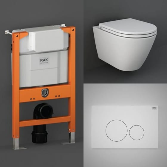 Image of RAK Feeling Rimless Wall Hung Toilet Set