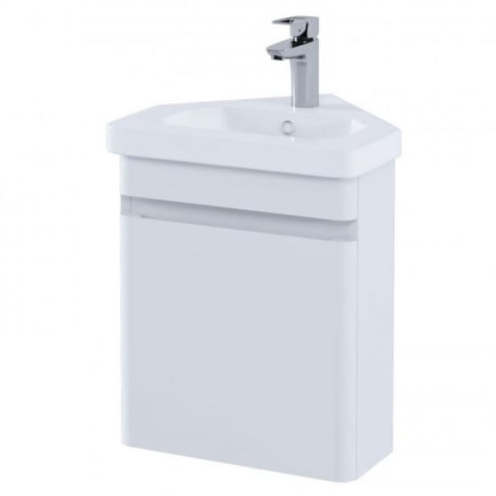 Image of RAK Resort Corner Cloakroom Wall Hung Vanity Unit