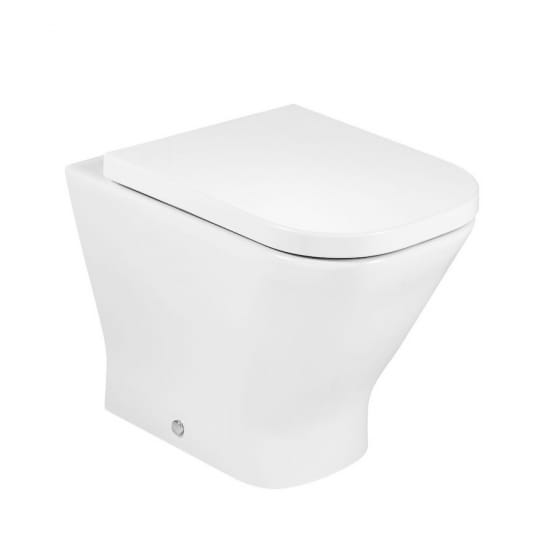 Image of Roca The Gap Square Box Rim Back To Wall Toilet