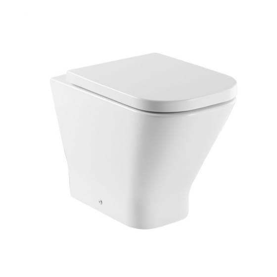 Image of Roca The Gap Square Box Rim Back To Wall Toilet