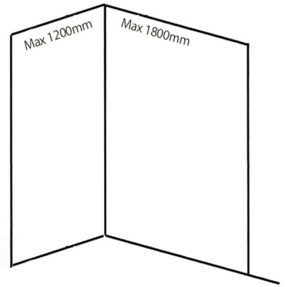 Image of Bushboard Nuance Medium Corner Shower Wall Panel Pack