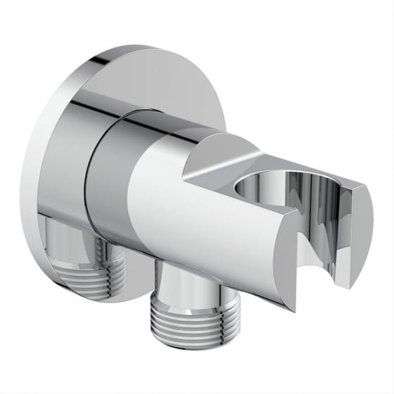 Image of Ideal Standard Idealrain Round Metal Wall Bracket with 1/2