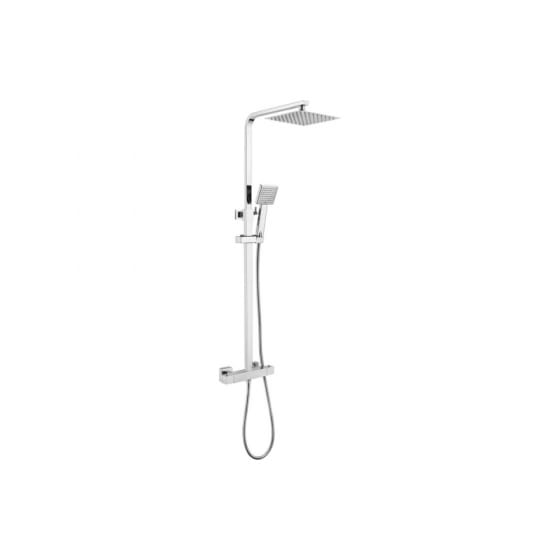 Image of BTL Kube Thermostatic Bar Mixer with Riser & Overhead