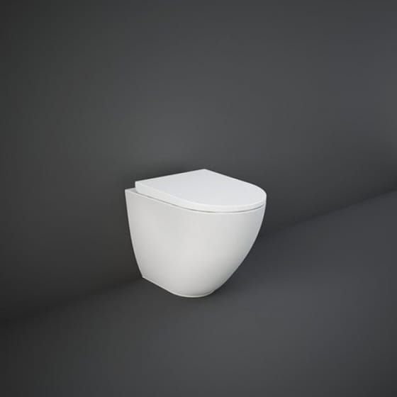 Image of RAK Des Rimless Back to Wall Toilet - DESWC1346AWHA DESSC3901WH