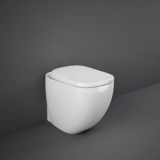 Image of RAK Illusion Rimless Back to Wall Toilet - ILLWC1346AWHA ILLSC3901WH