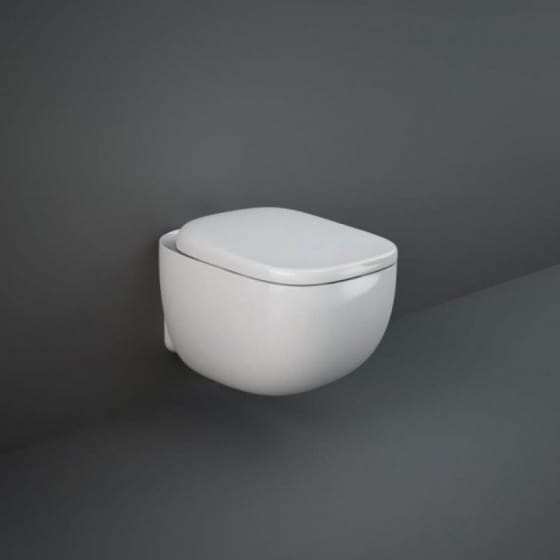 Image of RAK Illusion Rimless Wall Hung Toilet - ILLWC1446AWHA ILLSC3901WH