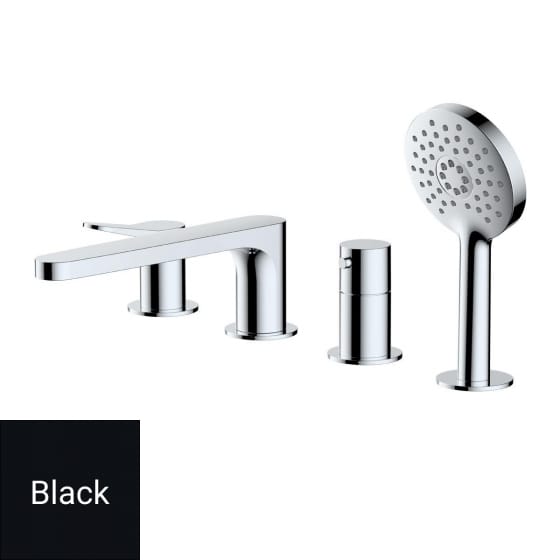 Image of RAK Petit Round 4 Tap Hole Bath Shower Mixer