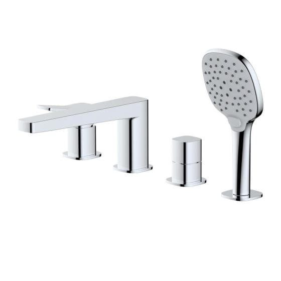 Image of RAK Petit Square 4 Tap Hole Bath Shower Mixer