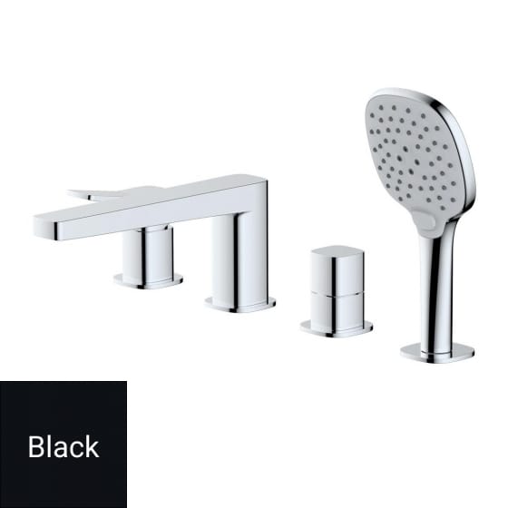 Image of RAK Petit Square 4 Tap Hole Bath Shower Mixer