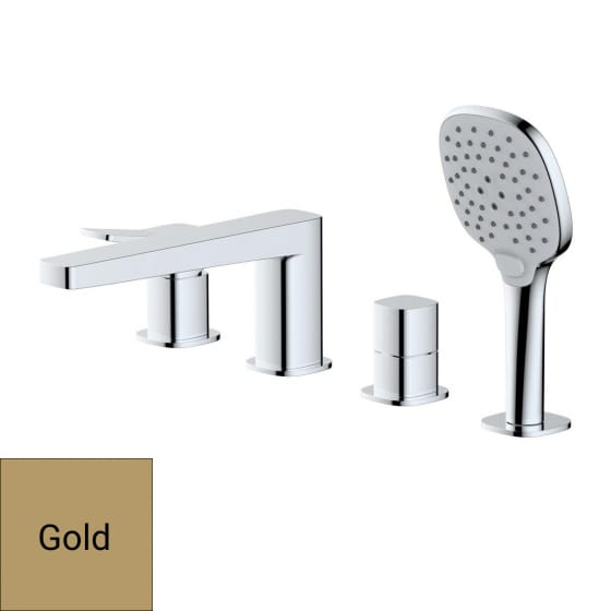 Image of RAK Petit Square 4 Tap Hole Bath Shower Mixer