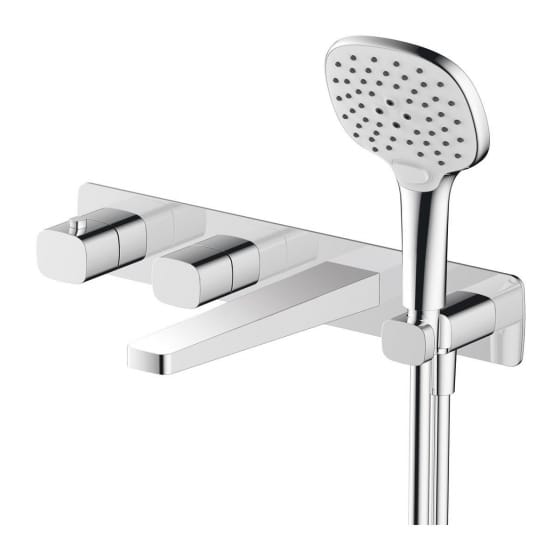 Image of RAK Petit Square Wall Mounted Thermostatic Bath Shower Mixer