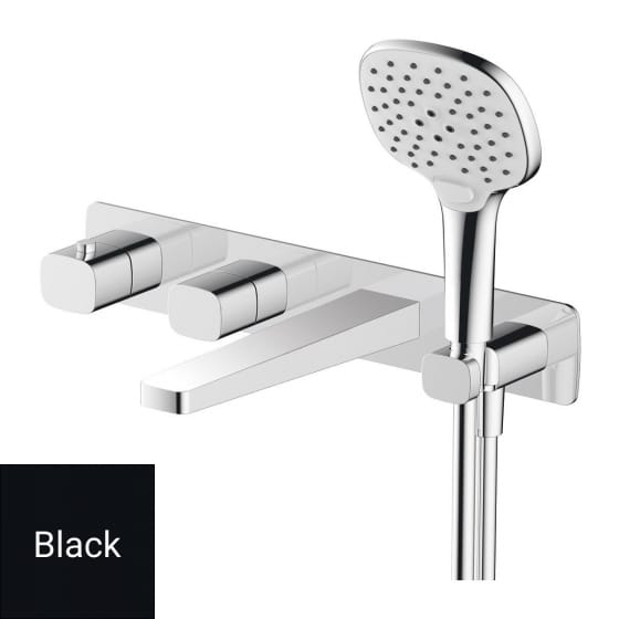 Image of RAK Petit Square Wall Mounted Thermostatic Bath Shower Mixer