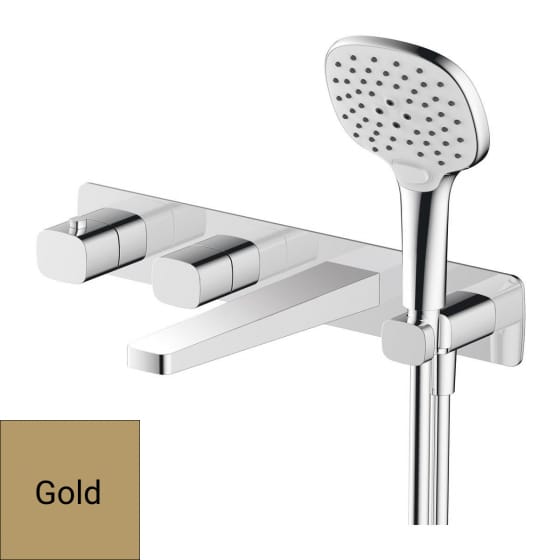 Image of RAK Petit Square Wall Mounted Thermostatic Bath Shower Mixer