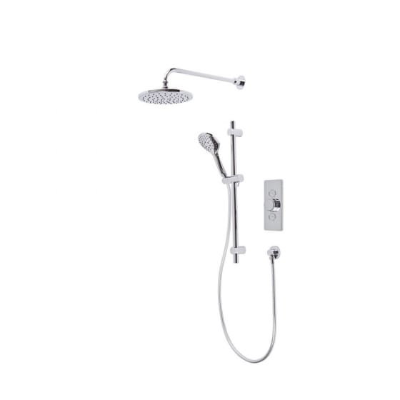 Image of Tavistock Axiom Concealed Thermostatic Dual Function Push Button Shower Valve & Riser Kit