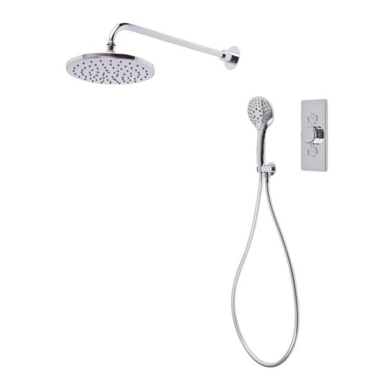 Image of Tavistock Axiom Concealed Thermostatic Dual Function Push Button Shower Valve Set