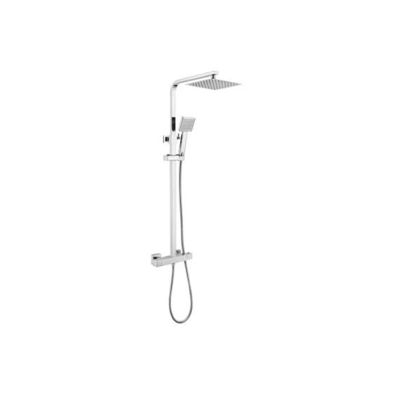 Image of BTL Quadro Cool-Touch Square Thermostatic Mixer Shower with Overhead
