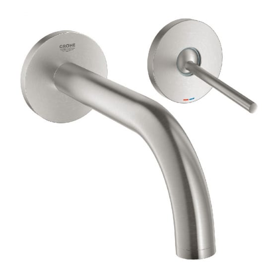Image of Grohe Atrio Wall Mounted Two Hole Mixer Joystick Tap M-Size